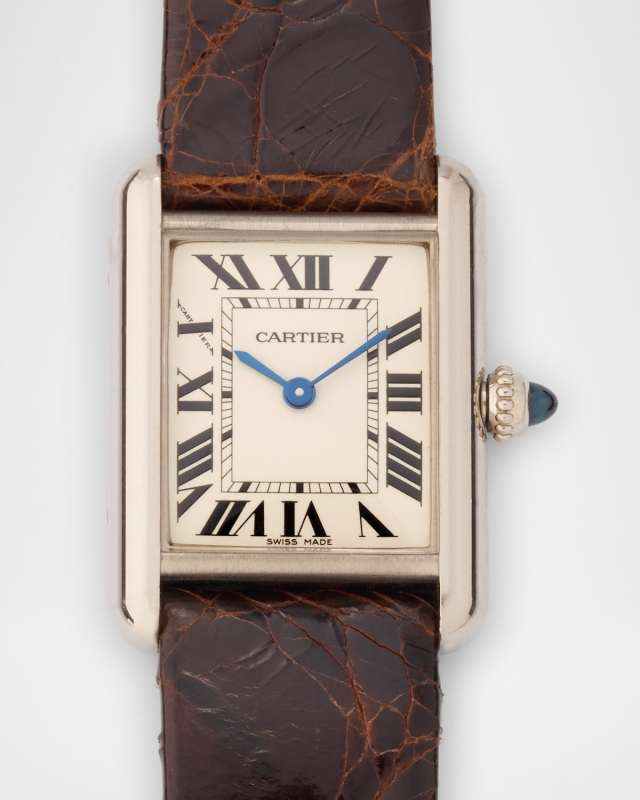 Cartier 18K White Gold Tank Louis 22mm Vintage 1990s Watch